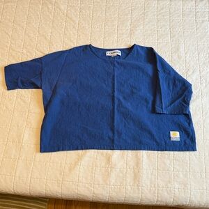 L. F. Markey blue linen top, one size